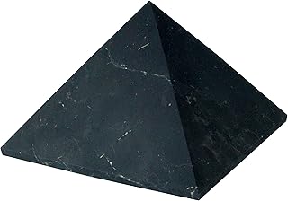 Pyramide de shungite non polie hika naturals contient des fullerènes pour la protection
