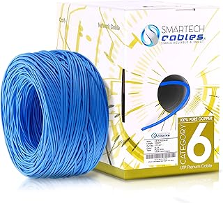 Câble ethernet cat6 (cmp) de 100 pieds | cuivre nu solide 100 % pur | 550 mhz, 23 awg, utp | fluke d | bande passante élevée et performances stables | bleu, blanc, vert et jaune-bleu. Diaytar : La plateforme qui démocratise le shopping en ligne au Sénégal