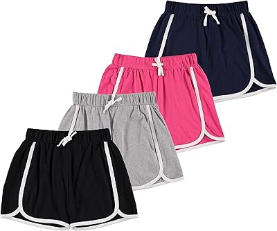 4 pièces short dauphin pour filles de course pour enfants en coton