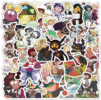 50 pièces d'autocollants d'amphibiens de films de dessins animés américains en vinyle imperméable