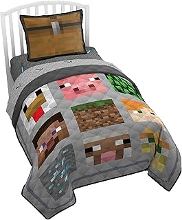 Ensemble couette et taie d'oreiller double minecraft - avec creeper, steve et alex (produit officiel minecraft). Profitez des meilleurs deals du Sénégal sur Diaytar