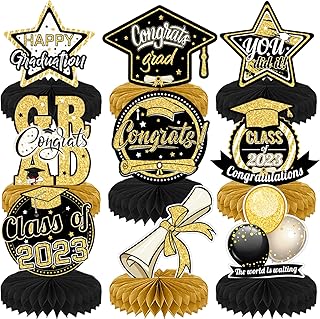 9 pièces de décorations de table de fête de remise des diplômes