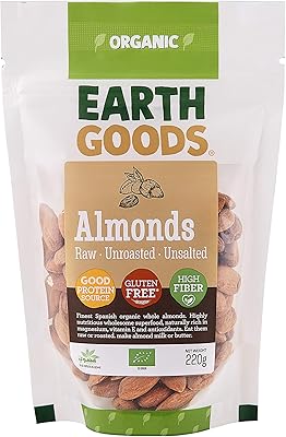 220g d'amandes biologiques de earth goods