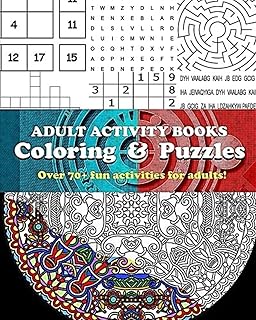 Livres d'activités pour adultes coloriages et puzzles plus de 70 activités