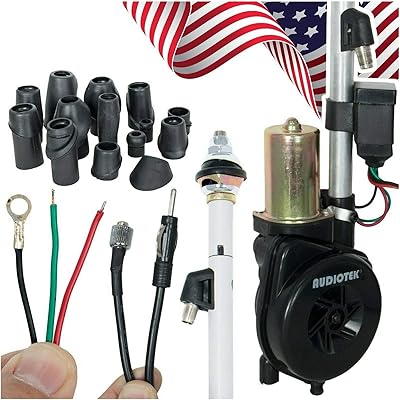 Antenne électrique universelle audiotech, antenne automatique étanche pour voiture suv am fm radio