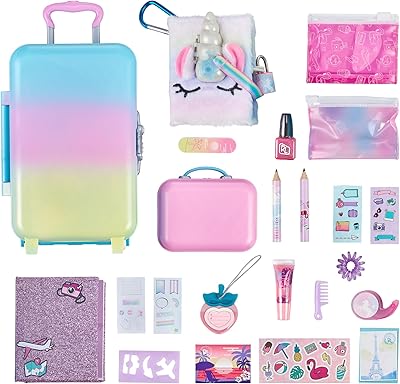 Sac de voyage real littles unicorn avec sac à jouets, sac fourre-tout, magazine