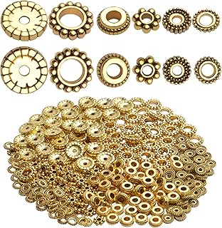 300 pièces de perles d'espacement en alliage d'or, perles de bijoux pour bracelets