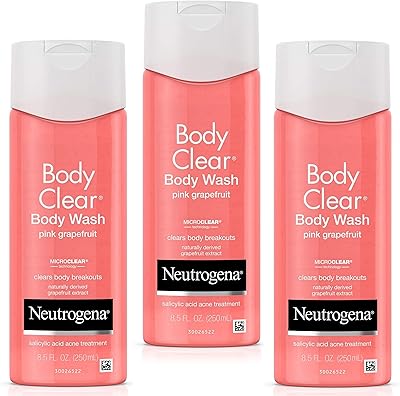 Nettoyant pour le corps neutrogena body clear, contient de l'acide salicylique pour traiter
