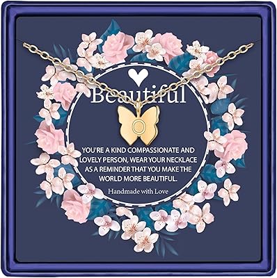 Colliers papillon initiales turandoss pour filles élégant collier plaqué or