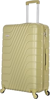 Bagage rigide en plastique abs avec 4 roulettes silencieuses kh1095 t vert sac