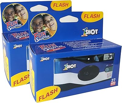 Appareil photo jetable 35 mm 400 asa/iso 27 avec flash, pack de 2