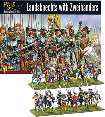 Wargames delivered-landsknechts with zweihanders 28mm miniature war 12 landsknecnechts épées à deux mains et 12 avec hallebardes, 1 base, pack numérique figurines en plastique de warlord games. Diaytar : Des offres irrésistibles chaque jour