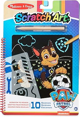 Melissa & doug paw patrol scratchart pad oreiller d'activité de voyage