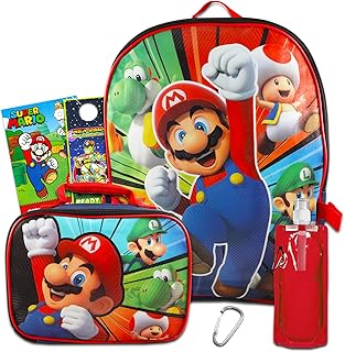 Sac à dos super mario avec boîte lunch pour enfants ~ pack