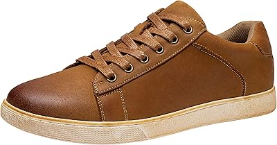 Baskets de mode en cuir pour hommes, chaussures oxford décontractées rétro pour hommes
