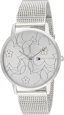 Montre alex tommy hilfiger pour femme cadran blanc et argenté