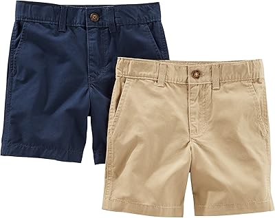 Shorts carter's simple joys, shorts à devant plat pour tout-petits garçons, paquet