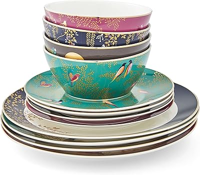 Service de table 12 pièces sarah miller chelsea london smc79243-xd porcelaine