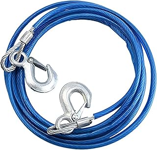 Cordon de remorquage d'urgence en acier avec revêtement en pvc, corde de remorquage avec crochet, corde de remorquage durable de remorquage de voiture, corde de remorquage de récupération 4m. Découvrez le shopping sans frontières avec Diaytar Sénégal