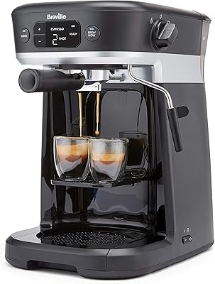 Cafetière tout-en-un breville coffee house, expresso, filtre et capsules de café avec mousse