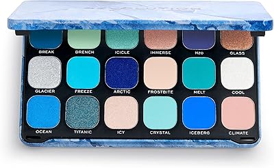 Palette de fards à paupières makeup revolution flawless, ice, 18 teintes, 20 ml