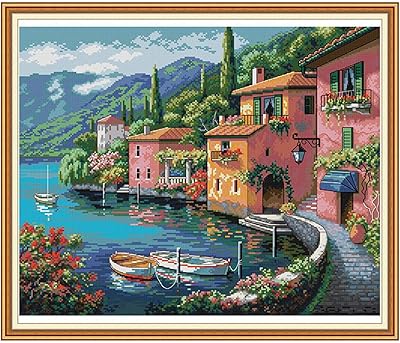 Kit de point de croix estampillé finci pour débutants broderie complet adultes