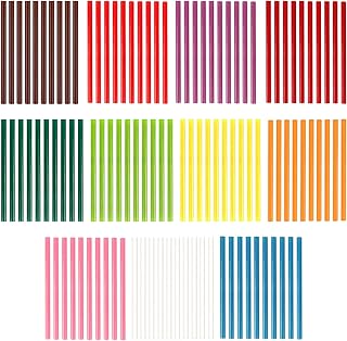 110pcs bâtons de colle thermofusible, 11 couleurs 7mm x 150mm, mini bâtons