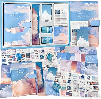 Kit de fournitures de scrapbooking, 570 pièces kit de scrapbooking vintage pour journal