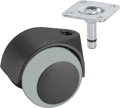 Rouleau de parquet kebab & helmer 50 mm plastique noir 765200