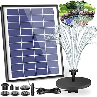 Pompe de fontaine solaire icytin 6,5w avec batterie 1500mah, fontaine flottante et 6