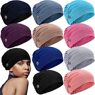 10 pièces chapeaux bouffants doux avec boutons de citrouille extensibles unisexes