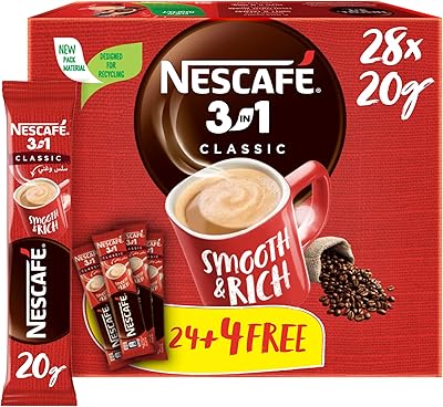 Sachets de café instantané nescafé 3 en 1, 20 g, paquet promotionnel