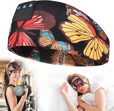 Casque de sommeil sans fil au design floral écouteurs bluetooth de sport