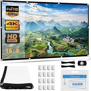 Écran de projecteur amateur : écran de projecteur hd 4k 16:9 amélioré