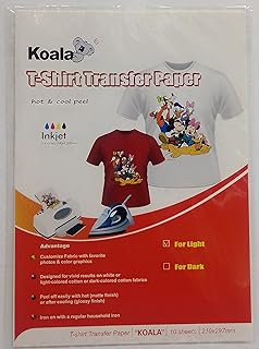 Papier d'impression pour t-shirts - a4 - jet d'encre léger - 10 feuilles