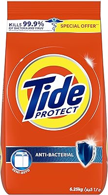 Détergent en poudre antibactérien protect tide pour machines à laver semi-automatiques, paquet