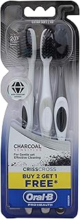 Brosse à dents au charbon oral b sensitive - 3 pièces