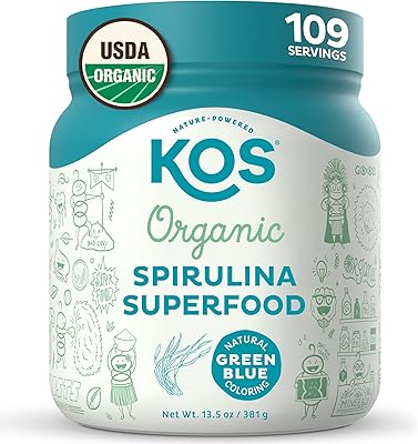 Poudre de spiruline biologique kos - spiruline bleu-vert pure et non radioactive