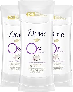 Déodorant dove sans aluminium pour femme, protection contre les odeurs 24 heures, noix