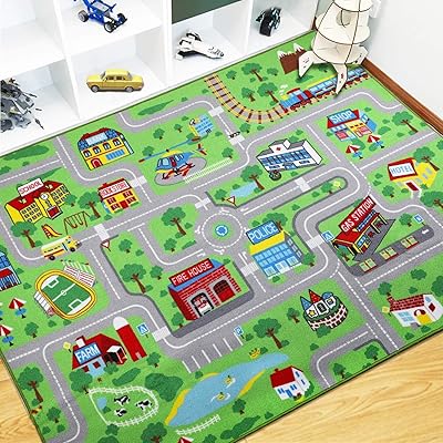 The white shop tapis de jeu éducatif pour enfants sur les routes