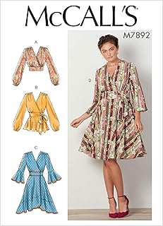 Mccall pattern haut court, chemisier et robes pour femmes, tailles 6-14 patron