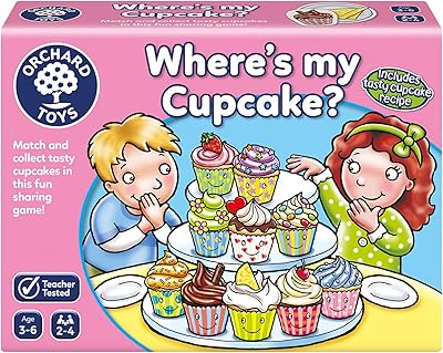 Jeu orchard toys where's my cupcakes, multicolore, plateau, 3 ans