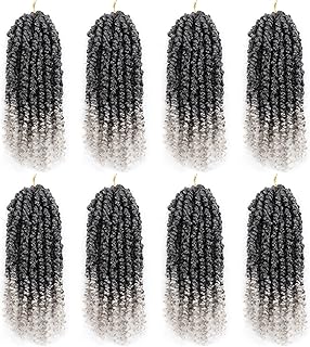 Cheveux au crochet passion twist pré-torsadés 12 pouces ombre hair 8