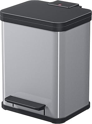 Poubelle à pédale hlo oko uno plus d'allemagne - capacité 17 litres