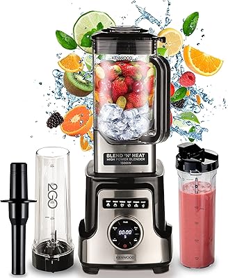 Mélangeur électrique de luxe kenwood 1500 w, machine à smoothie et à soupe