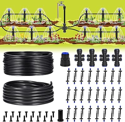 Système d'arrosage de jardin hiraliy de 197 pieds, kits d'irrigation goutte à goutte