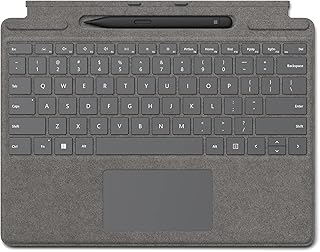 Clavier signature microsoft surface pro avec stylet microsoft surface slim 2 - platine