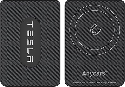 Porte-carte clé pour tesla modèle 3 y, en fiber de carbone, couvercle