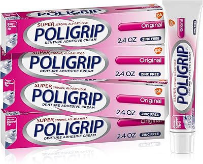 Crème adhésive pour prothèses dentaires super polygrip original, sans zinc - 2,4 oz