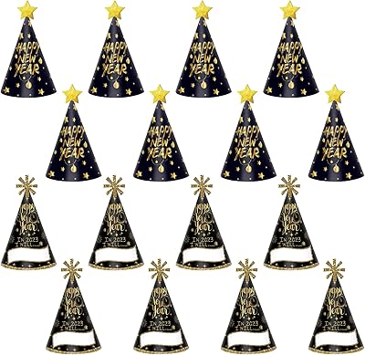 Siao fei 16 pièces fournitures de chapeaux de fête du nouvel an 2023